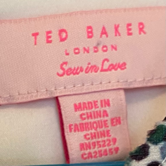 Ted Baker Gaea Bouquet Fit & Flare Sleeveless Floral Mini Dress. CL3 - Picture 10 of 11